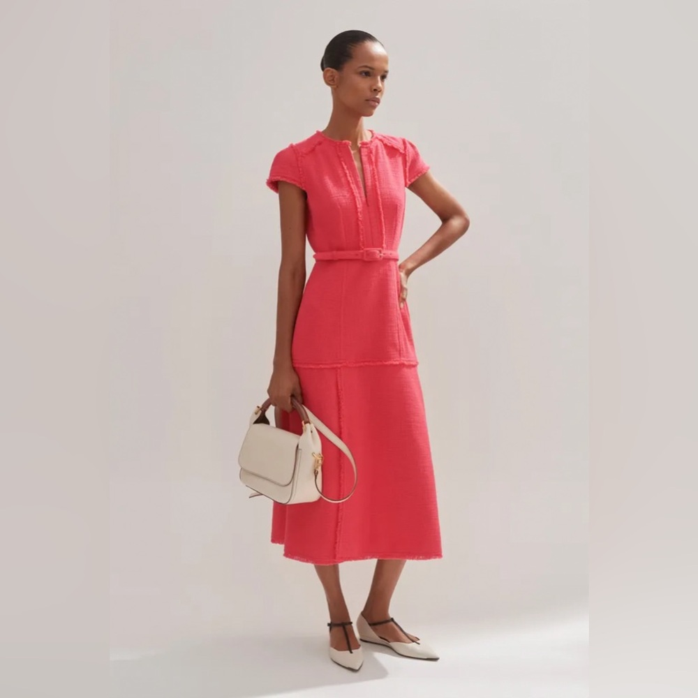 me+em cap sleeve midi dress | size 8